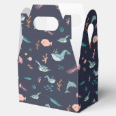 水彩海海獣ブルーパターン フェイバーボックス (オープン)