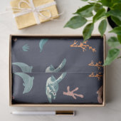 水彩海海獣ブルーパターン 薄葉紙 (ギフト)