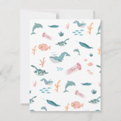 水彩海海獣モノグラム ノートカード (裏面)