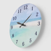 水彩海範囲 ラージ壁時計 (傾斜)