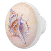 水彩海背景絵を描貝類 セラミックノブ (右)