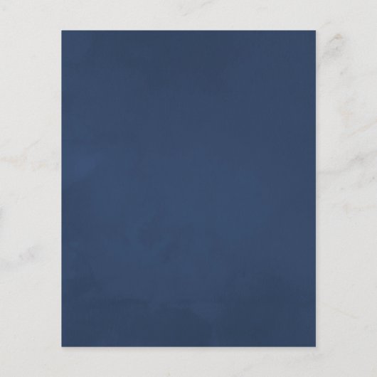 水彩海藻ビーチをテーマにした結婚式招待状 チラシ (裏面)