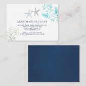 水彩海藻ビーチ結婚式宿 エンクロージャーカード (正面/裏面)