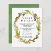 水彩海藻航海ののゲ結婚スト詳細 エンクロージャーカード (正面/裏面)