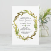 水彩海藻航海の婚約パーティ 招待状 (スタンド正面)