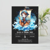 水彩海賊お洒落誕生日 招待状 (スタンド正面)