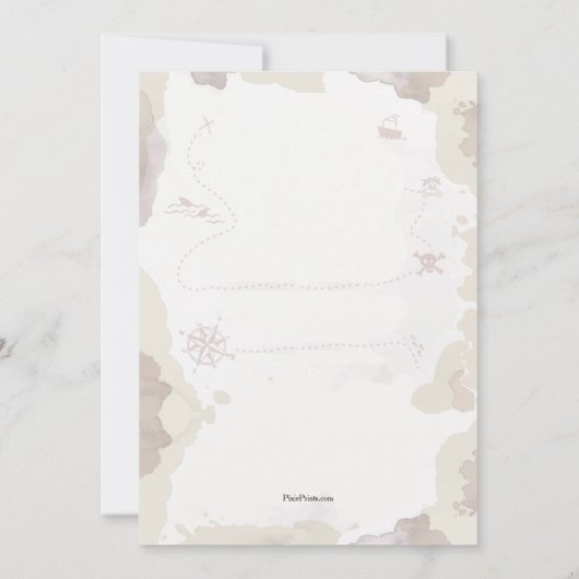 水彩海賊招待状 招待状 (裏面)