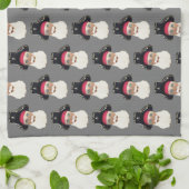 水彩海賊自画像 キッチンタオル (折り畳み)