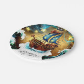 水彩海賊航海の赤ちゃんシャワー ペーパープレート (アングル)