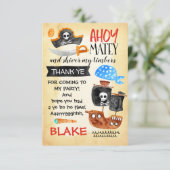 水彩海賊誕生日サンキューカード サンキューカード (スタンド正面)