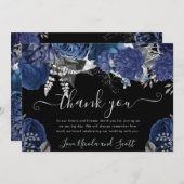 水彩海軍とシルバーバラ結婚ズ サンキューカード (正面/裏面)