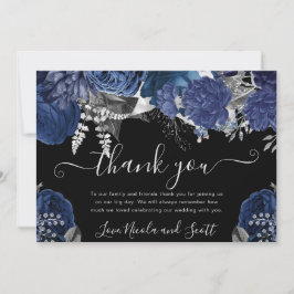 水彩海軍とシルバーバラ結婚ズ サンキューカード