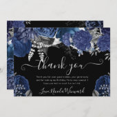 水彩海軍とシルバーバラ誕生日 サンキューカード (正面/裏面)