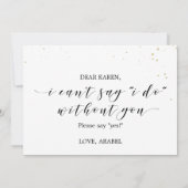 水彩海軍と金ゴールドは私の花嫁になる 招待状 (裏面)