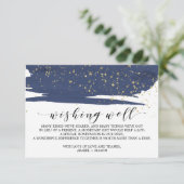 水彩海軍と金ゴールド結婚の願い井戸 エンクロージャーカード (スタンド正面)