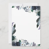 水彩海軍フローラ結婚式招待状 招待状 (裏面)