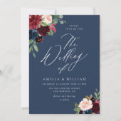 水彩海軍、ブルゴーニュ&赤面結婚ズ 招待状 (正面)