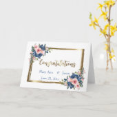 水彩海軍&赤面結婚ズ カード (黄色い花)