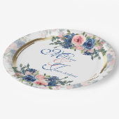 水彩海軍&赤面結婚ズ ペーパープレート (アングル)