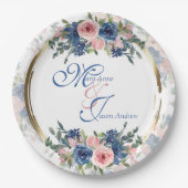 水彩海軍&赤面結婚ズ ペーパープレート (正面)