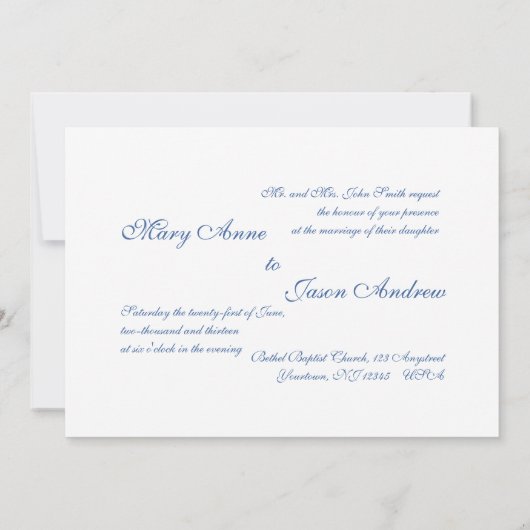 水彩海軍&赤面結婚ズ 招待状 (裏面)