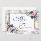 水彩海軍&赤面結婚ズ 招待状 (正面/裏面)