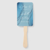 水彩海青アクアマリン ハンドファン (正面)