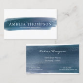 水彩海 |ネイビーブルー 名刺 (正面/裏面)