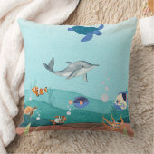 水彩海，海底 クッション (ブランケット)