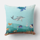 水彩海，海底 クッション (裏面)