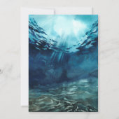 水彩海 |誕生日パーティーの招待 招待状 (裏面)