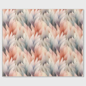 水彩消音パステルリーフパターン春 ラッピングペーパー (フラット)