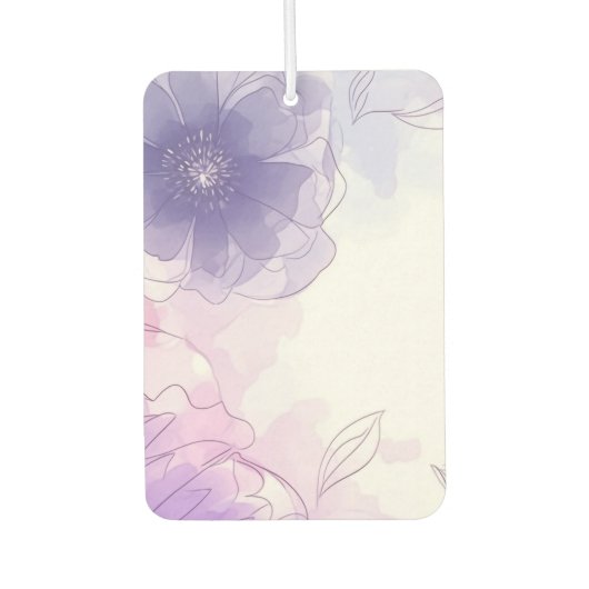 水彩液体背景 カーエアーフレッシュナー (正面)