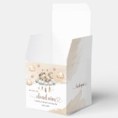 水彩淡い茶色のベージュ雲9テディベア フェイバーボックス (オープン)