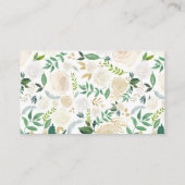 水彩淡桃色芍薬とゴールドグリッターの葉 エンクロージャーカード (裏面)