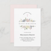 水彩淡花 確認のお誘い 招待状 (正面/裏面)