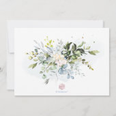 水彩淡藍桉樹彩排晚餐 招待状 (裏面)