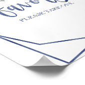 水彩淡藍花卉贈品標誌 ポスター (角)