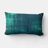 水彩深いティール（緑がかった色） ランバークッション (裏面)