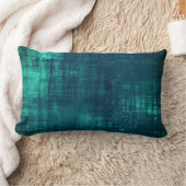 水彩深いティール（緑がかった色） ランバークッション (ブランケット)