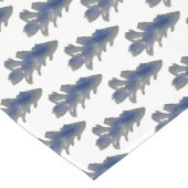 水彩深いブルーパインツリー ショートテーブルランナー (コーナー)