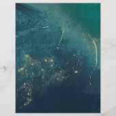 水彩深い海スクラップブック紙 (正面)