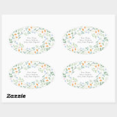 '水彩混合フローラフレーム'住所 シール (シート)