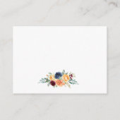 水彩混合フローラ結婚のQR RSVP エンクロージャーカード (裏面)