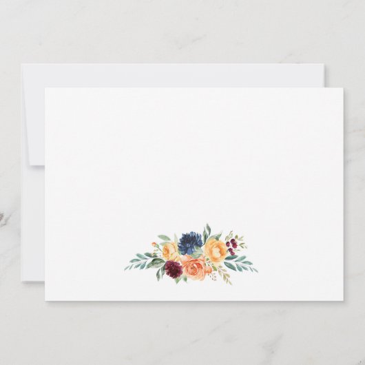 水彩混成フローラ緑化ブライダル昼食会 招待状 (裏面)