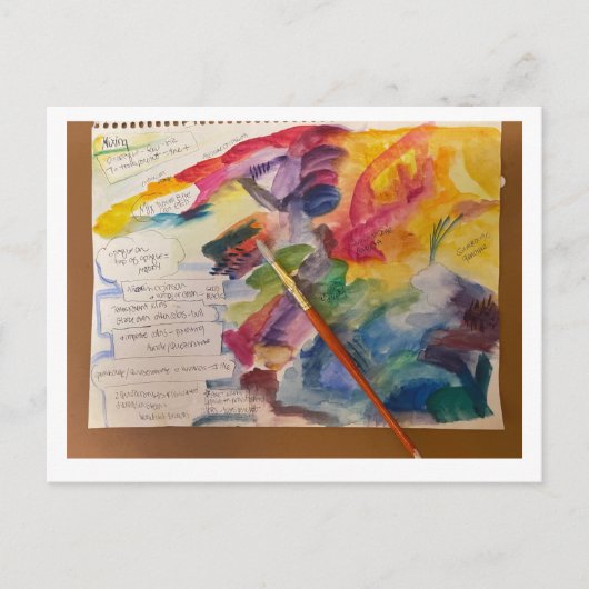 水彩混色はがき ポストカード (正面)