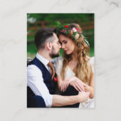 水彩混色フローラ写真結婚のQR RSVP エンクロージャーカード (裏面)