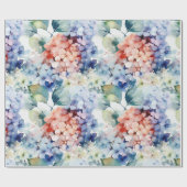 水彩混色紫陽花 ラッピングペーパー (フラット)