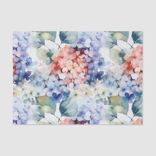 水彩混色紫陽花 薄葉紙 (正面)