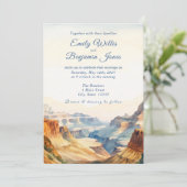 水彩渓谷デザートナショナルパーク結婚ズ 招待状 (スタンド正面)